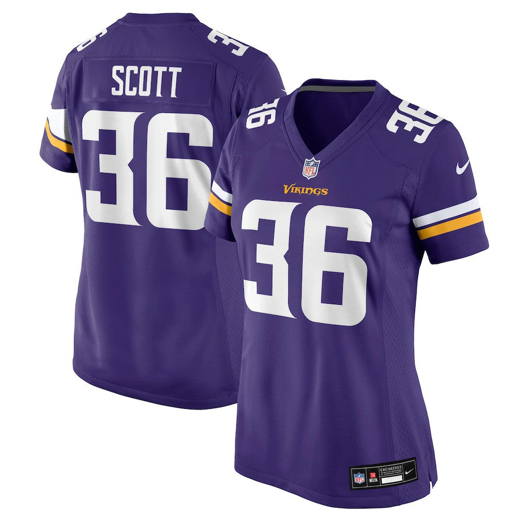 Nike Zavier Scott Minnesota Vikings Women's Team Game Jersey Purple