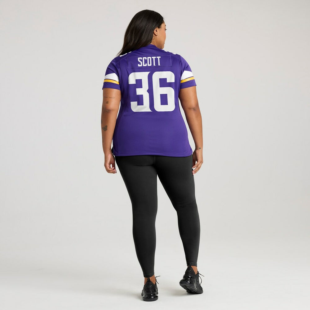 Nike Zavier Scott Minnesota Vikings Women's Team Game Jersey Purple