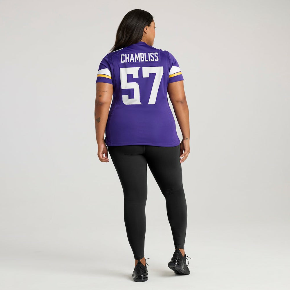 Nike Chaz Chambliss Minnesota Vikings Women's Team Game Jersey Purple