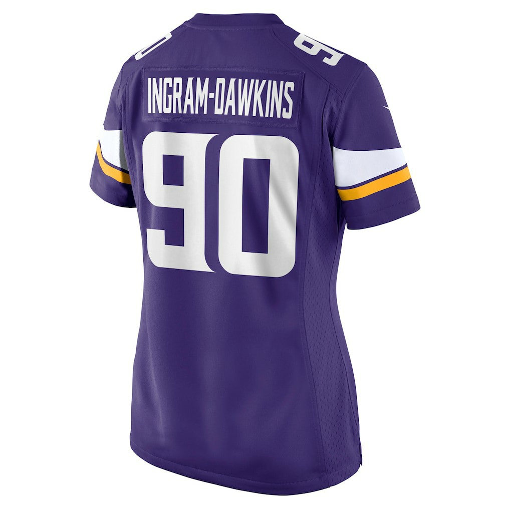 Nike Tyrion Ingram-Dawkins Minnesota Vikings Women's Team Game Jersey Purple