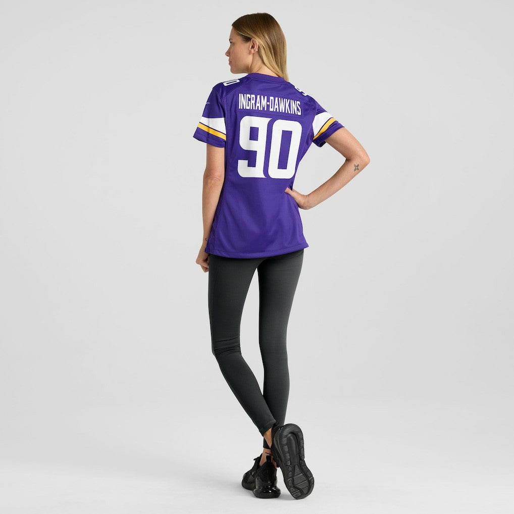 Nike Tyrion Ingram-Dawkins Minnesota Vikings Women's Team Game Jersey Purple