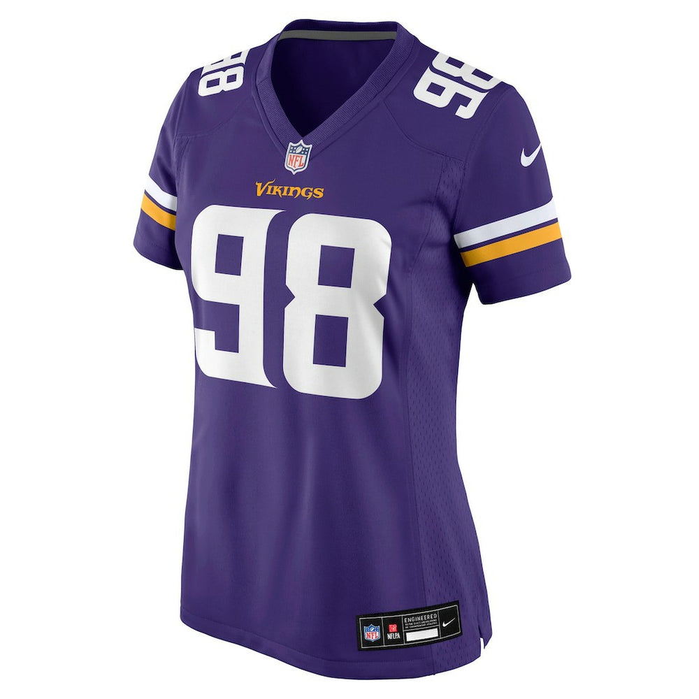 Nike Bo Richter Minnesota Vikings Women's Team Game Jersey Purple