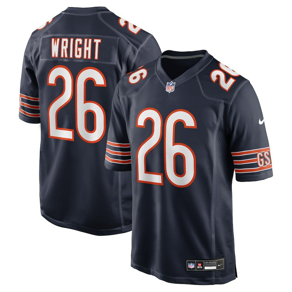 Nike Nahshon Wright Chicago Bears Team Game Jersey Navy