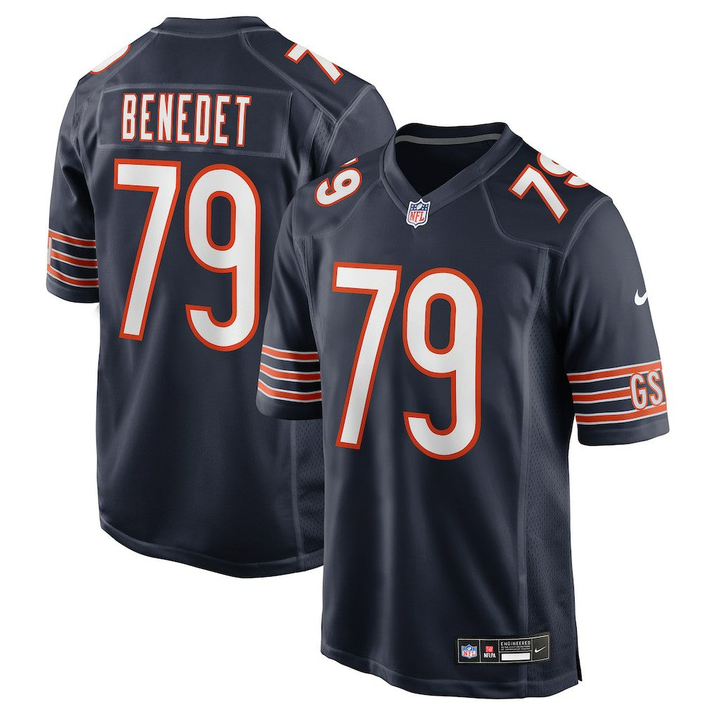 Nike Theo Benedet Chicago Bears Team Game Jersey Navy