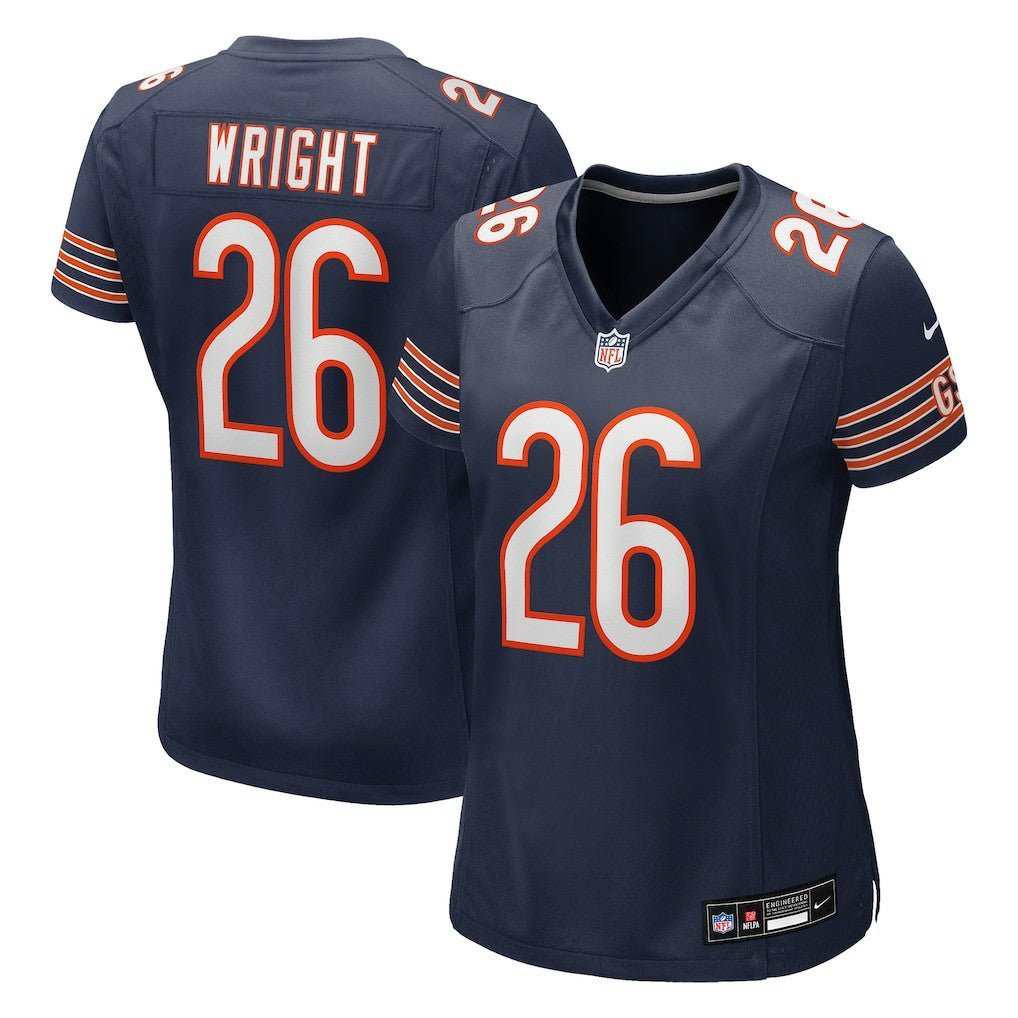 Nike Nahshon Wright Chicago Bears Women's Team Game Jersey Navy