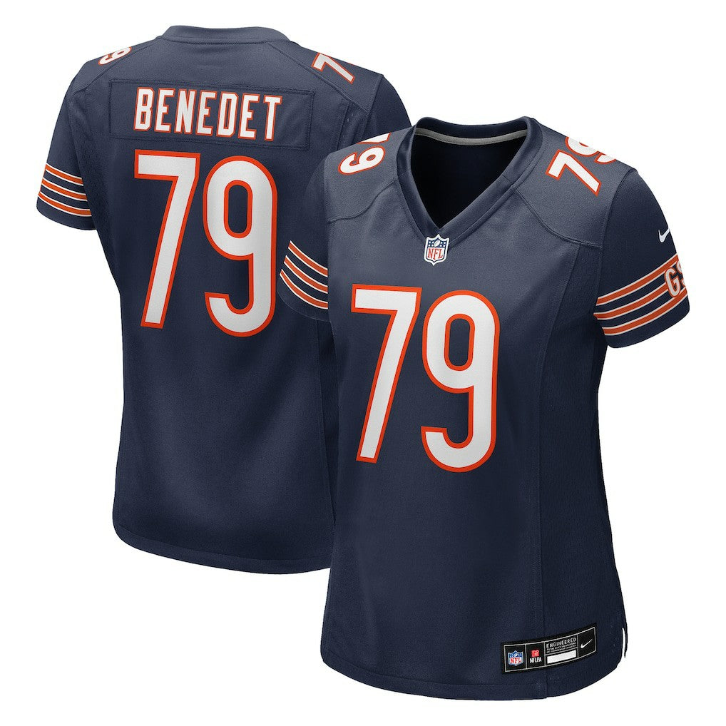 Nike Theo Benedet Chicago Bears Women's Team Game Jersey Navy