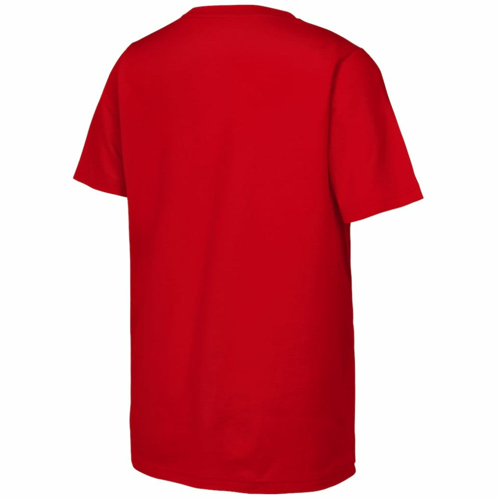 Philadelphia Phillies Fanatics Youth 2025 MLB Postseason Locker Room T-Shirt - Red - Fanatics Discount