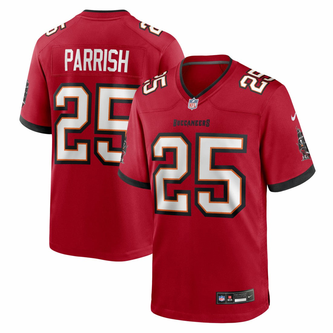 Nike Jacob Parrish Tampa Bay Buccaneers Team Game Jersey Red