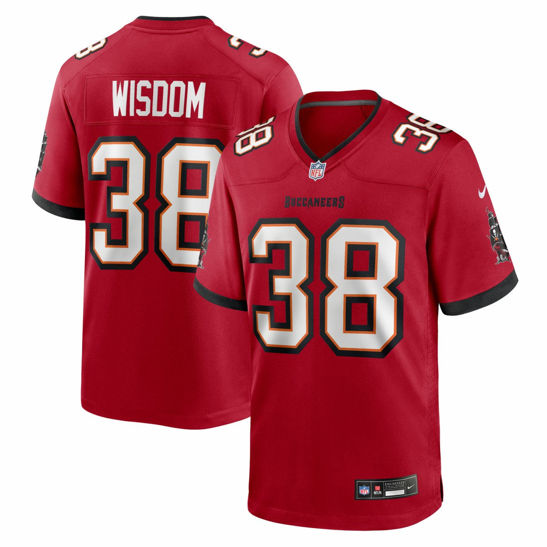 Nike Rashad Wisdom Tampa Bay Buccaneers Team Game Jersey Red