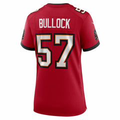 Nike John Bullock Tampa Bay Buccaneers Women's Team Game Jersey Red