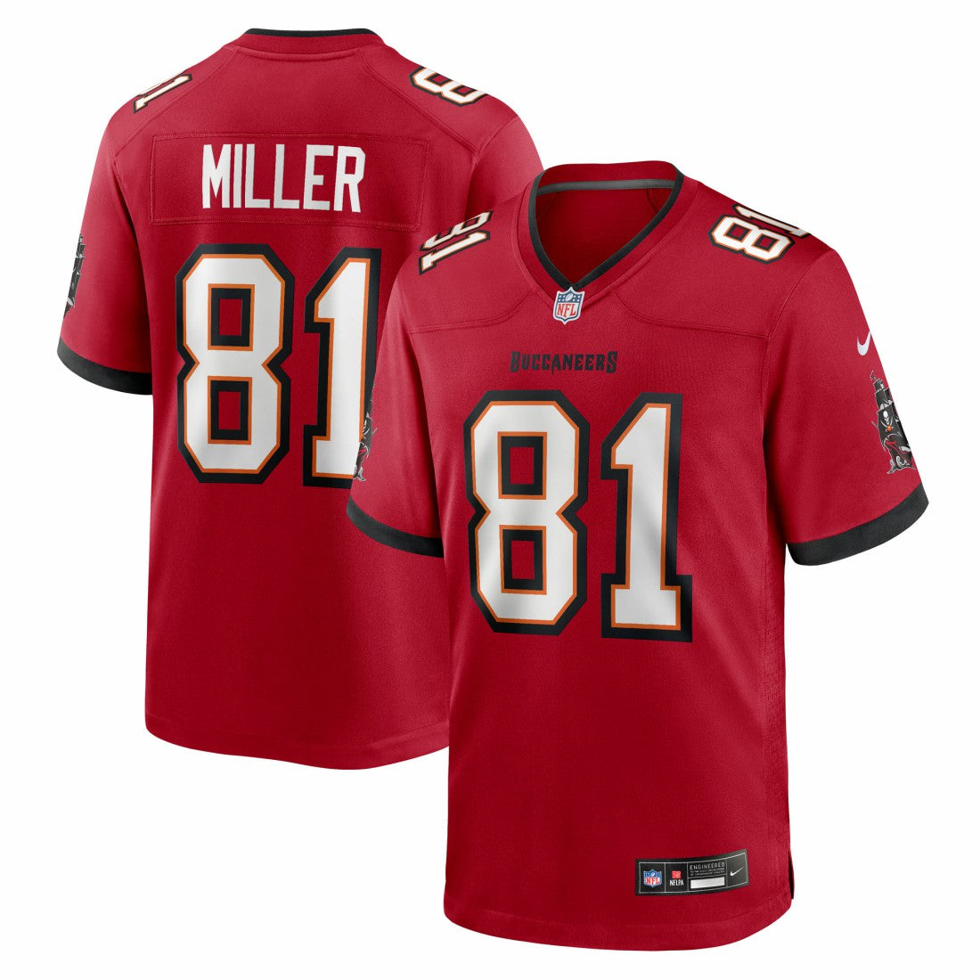 Nike Ryan Miller Tampa Bay Buccaneers Team Game Jersey Red