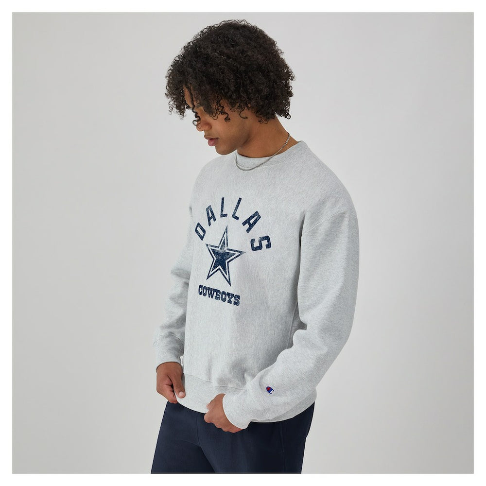 Dallas Cowboys Champion Reverse Weave Fleece Sweatshirt Heather Gray