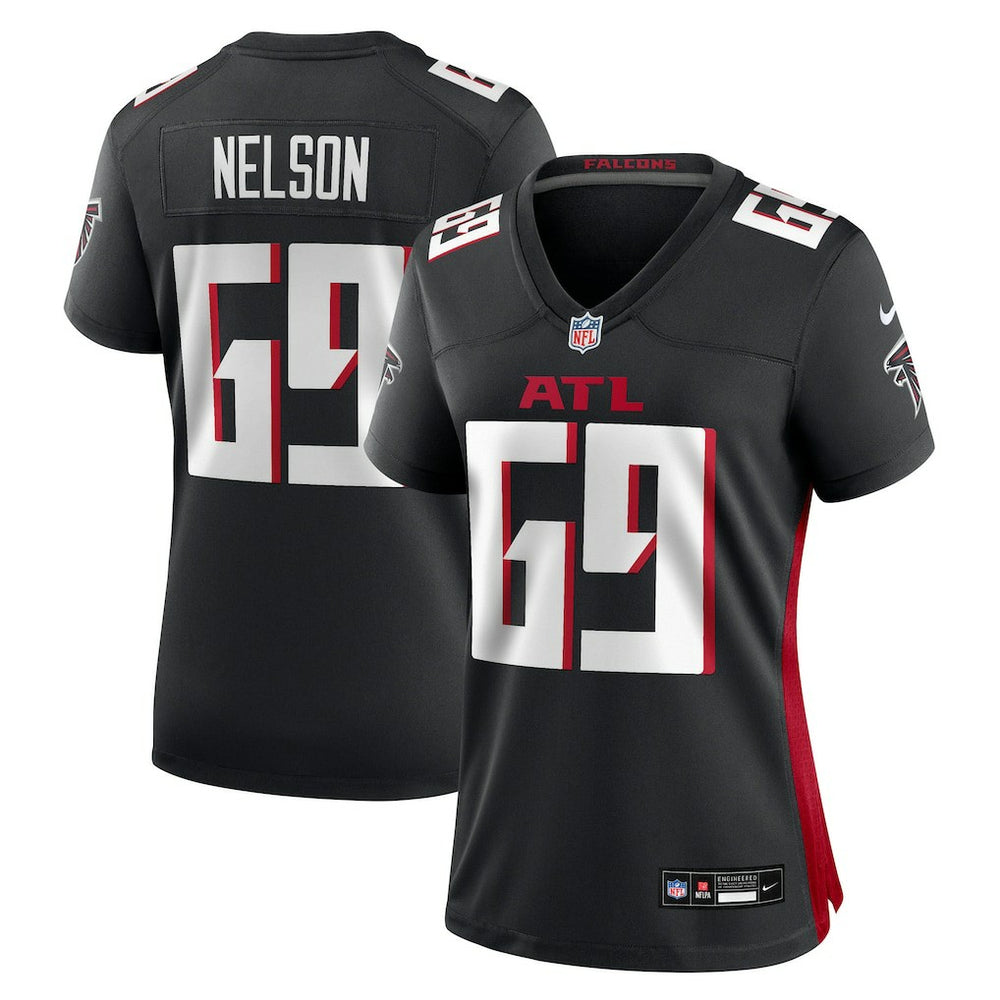 Nike Jack Nelson Atlanta Falcons Women's Team Game Jersey Black