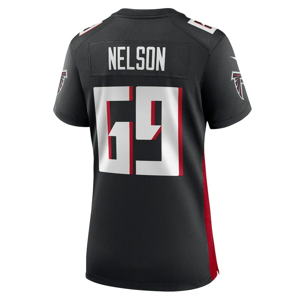 Nike Jack Nelson Atlanta Falcons Women's Team Game Jersey Black
