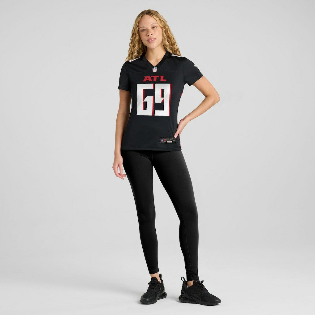 Nike Jack Nelson Atlanta Falcons Women's Team Game Jersey Black