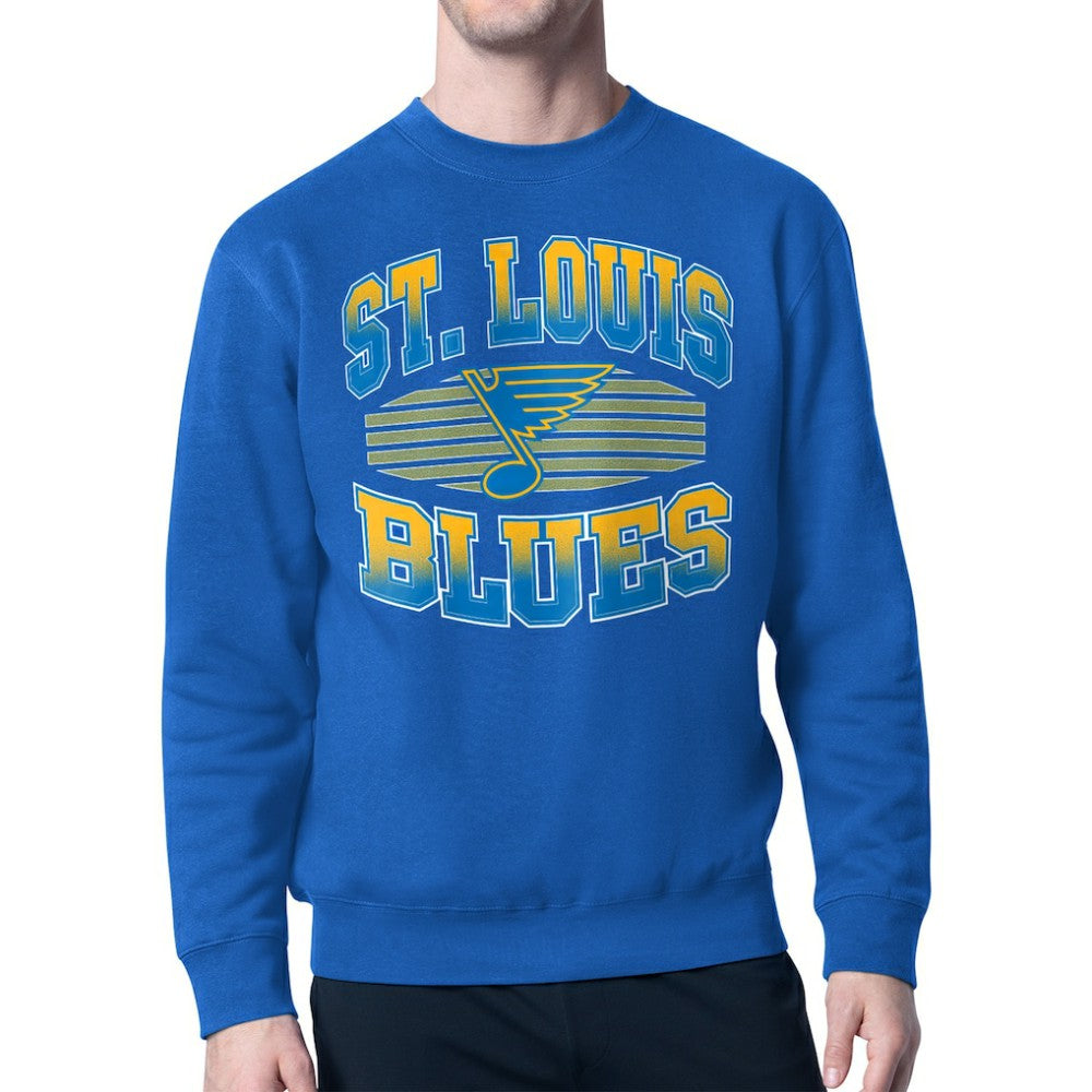 St. Louis Blues Starter Team Grit Graphic Fleece Pullover Sweatshirt - Blue - NHL 203448428