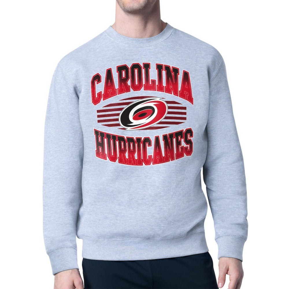 Carolina Hurricanes Starter Team Grit Graphic Fleece Pullover Sweatshirt - Gray - NHL 203448429