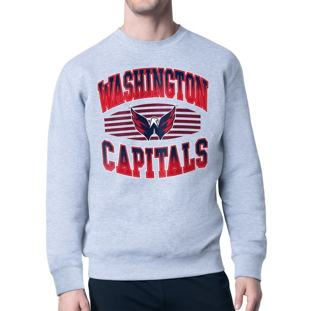 Washington Capitals Starter Team Grit Graphic Fleece Pullover Sweatshirt - Gray - NHL 203448435