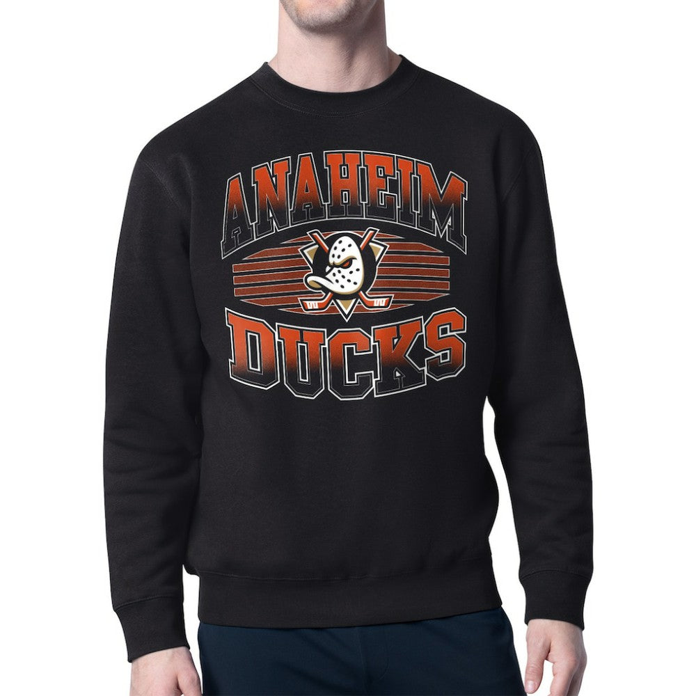 Anaheim Ducks Starter Team Grit Graphic Fleece Pullover Sweatshirt - Black - NHL 203448436