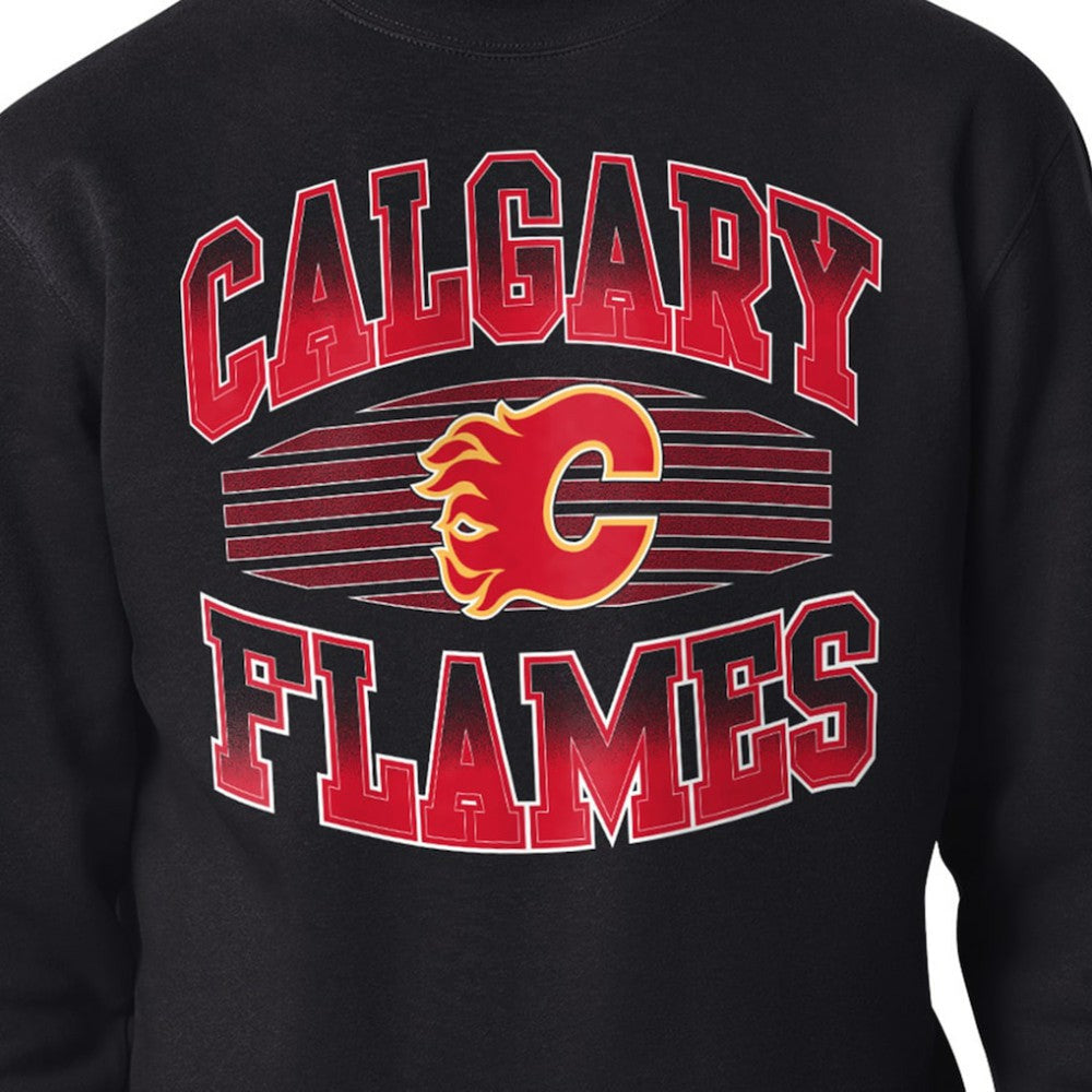 Calgary Flames Starter Team Grit Graphic Fleece Pullover Sweatshirt - Black - NHL 203448438