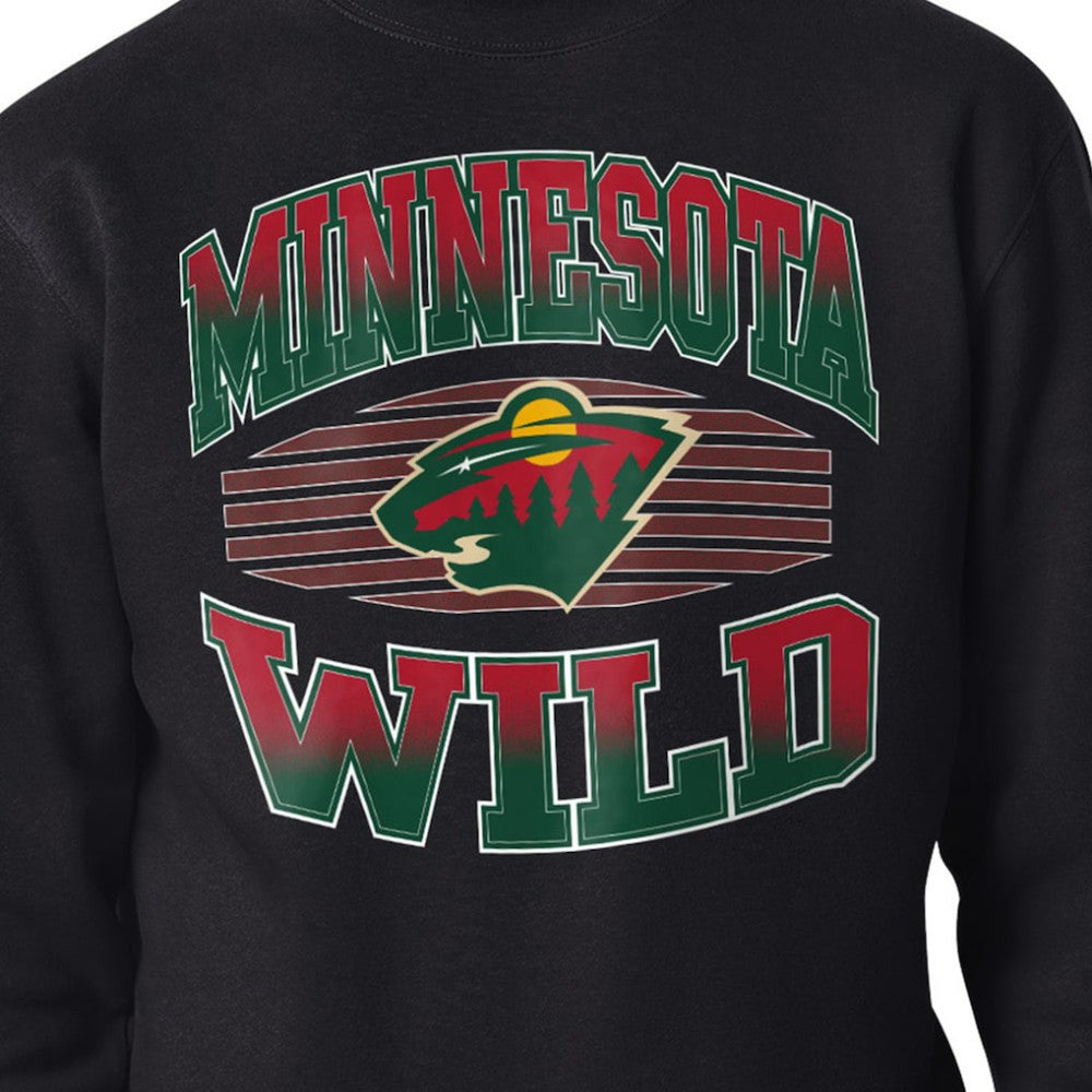 Minnesota Wild Starter Team Grit Graphic Fleece Pullover Sweatshirt - Black - NHL 203448441