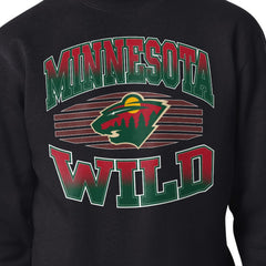Minnesota Wild Starter Team Grit Graphic Fleece Pullover Sweatshirt - Black - NHL 203448441