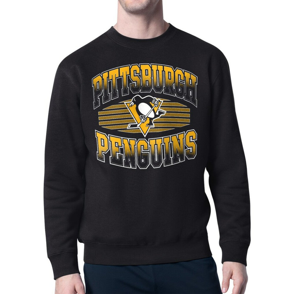 Pittsburgh Penguins Starter Team Grit Graphic Fleece Pullover Sweatshirt - Black - NHL 203448445