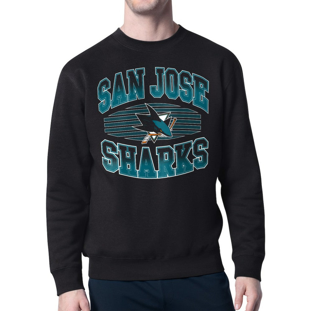 San Jose Sharks Starter Team Grit Graphic Fleece Pullover Sweatshirt - Black - NHL 203448446