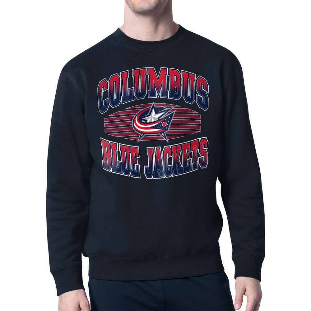 Columbus Blue Jackets Starter Team Grit Graphic Fleece Pullover Sweatshirt - Navy - NHL 203448449