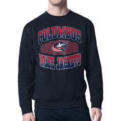 Columbus Blue Jackets Starter Team Grit Graphic Fleece Pullover Sweatshirt - Navy - NHL 203448449