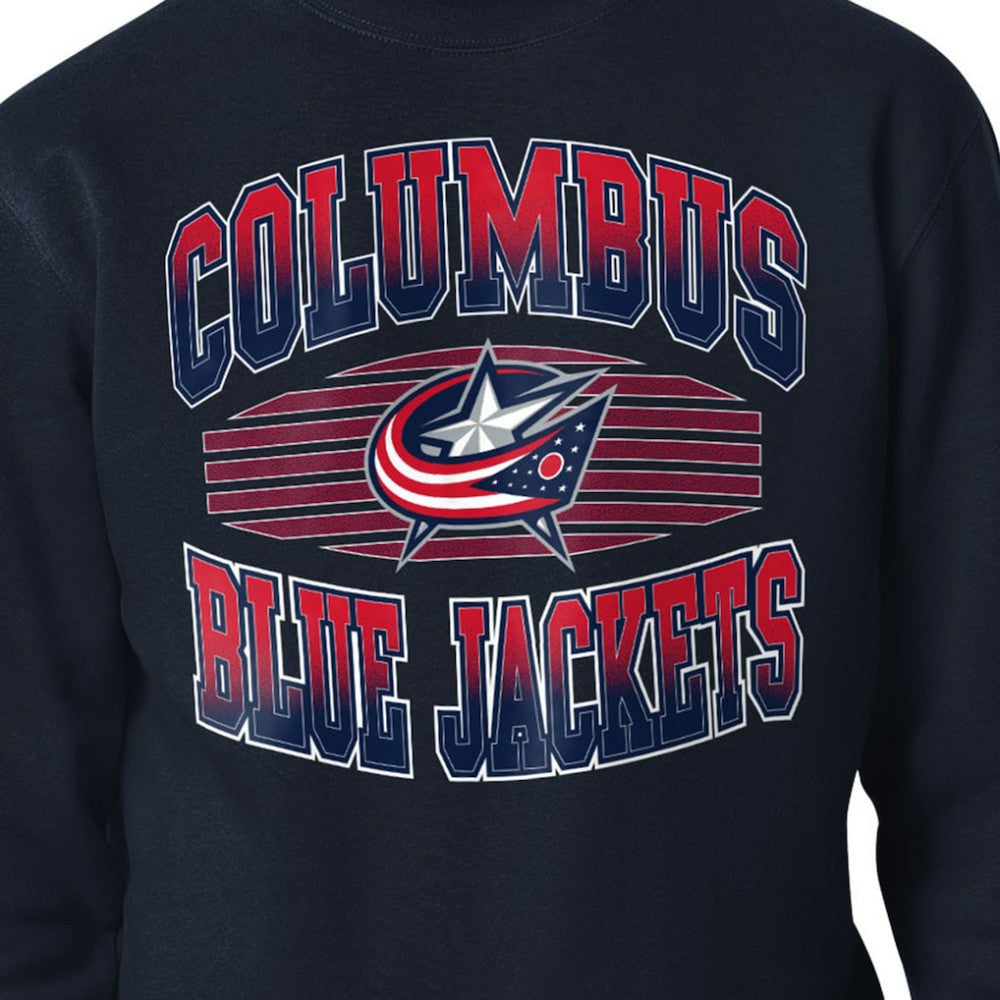 Columbus Blue Jackets Starter Team Grit Graphic Fleece Pullover Sweatshirt - Navy - NHL 203448449