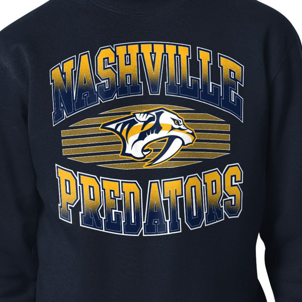 Nashville Predators Starter Team Grit Graphic Fleece Pullover Sweatshirt - Navy - NHL 203448450