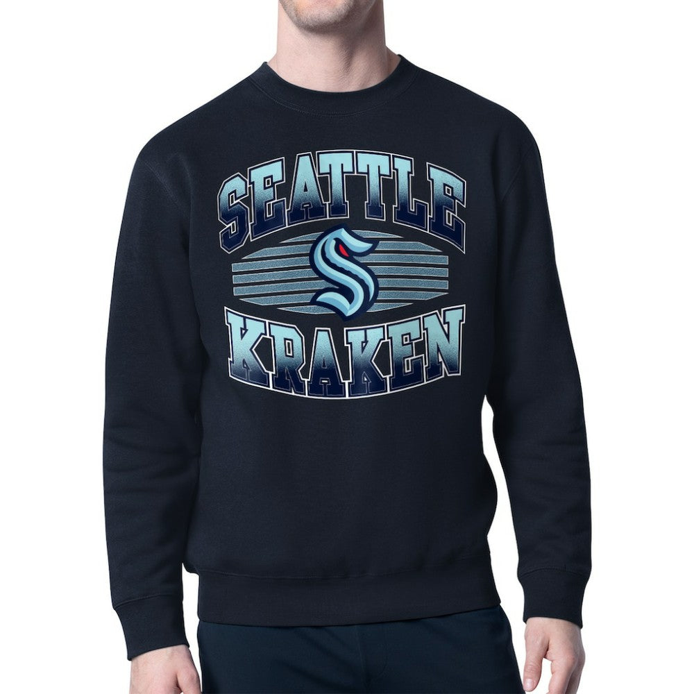 Seattle Kraken Starter Team Grit Graphic Fleece Pullover Sweatshirt - Deep Sea Blue - NHL 203448451