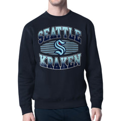 Seattle Kraken Starter Team Grit Graphic Fleece Pullover Sweatshirt - Deep Sea Blue - NHL 203448451