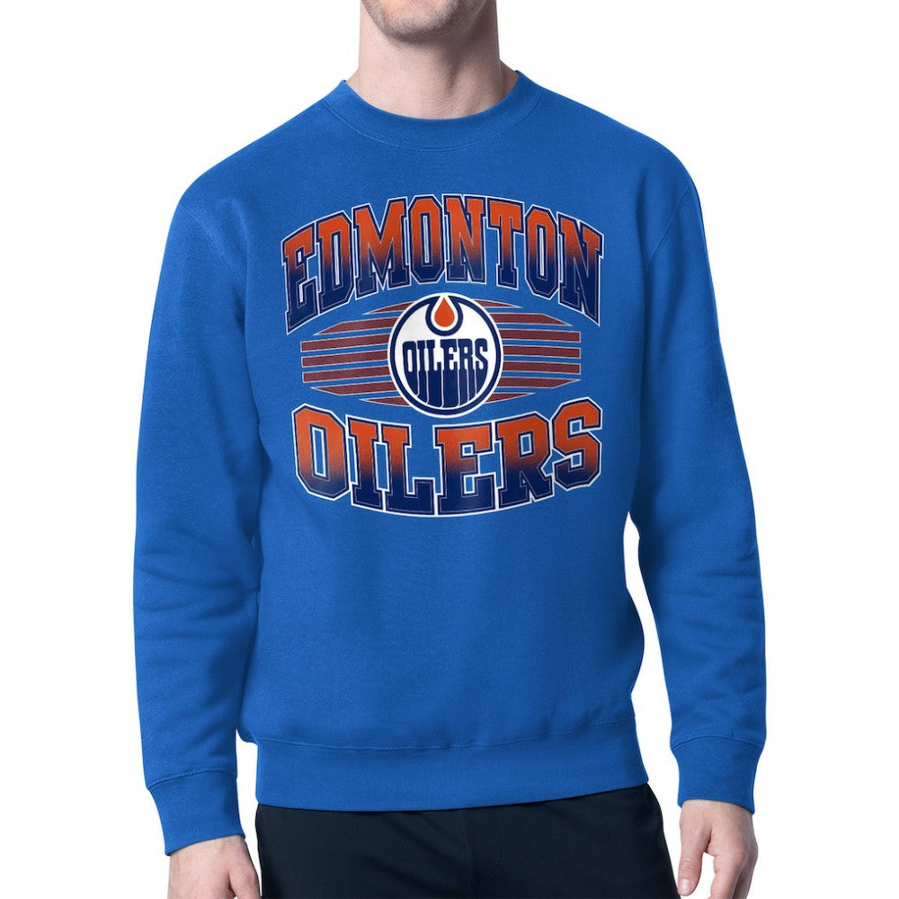 Edmonton Oilers Starter Team Grit Graphic Fleece Pullover Sweatshirt - Royal - NHL 203448457