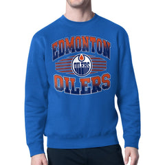 Edmonton Oilers Starter Team Grit Graphic Fleece Pullover Sweatshirt - Royal - NHL 203448457