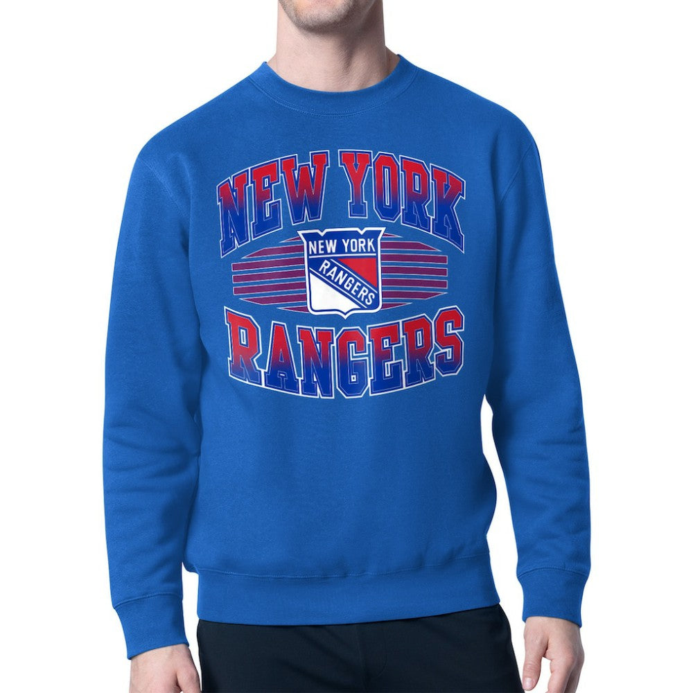 New York Rangers Starter Team Grit Graphic Fleece Pullover Sweatshirt - Blue - NHL 203448459