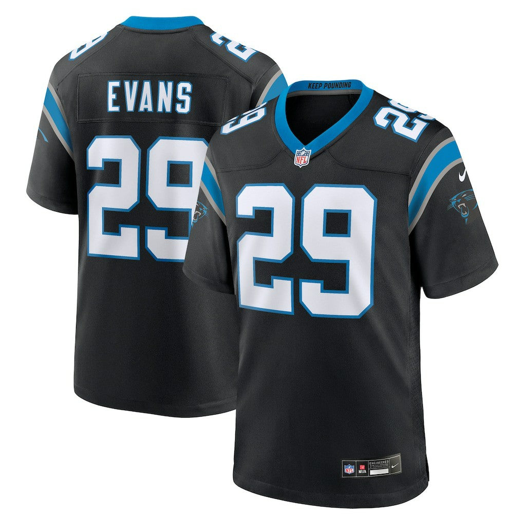 Nike Akayleb Evans Carolina Panthers Team Game Jersey Black