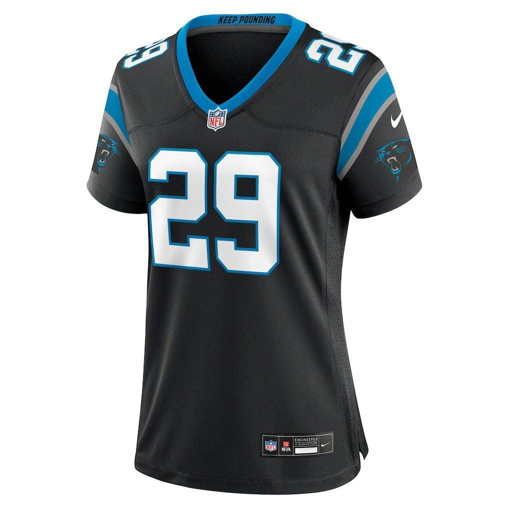 Nike Akayleb Evans Carolina Panthers Women's Team Game Jersey Black