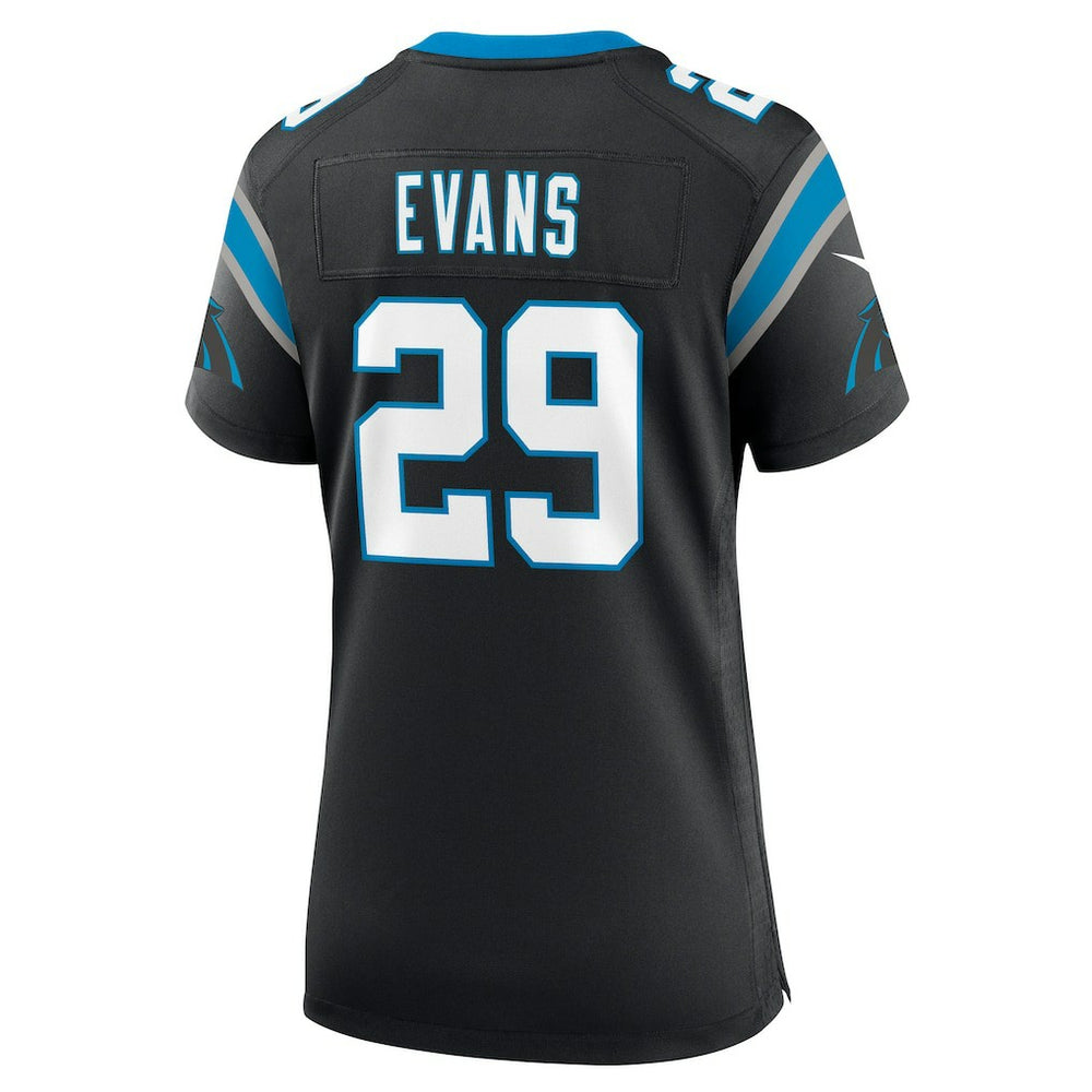 Nike Akayleb Evans Carolina Panthers Women's Team Game Jersey Black