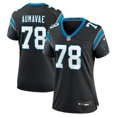 Nike Popo Aumavae Carolina Panthers Women's Team Game Jersey Black