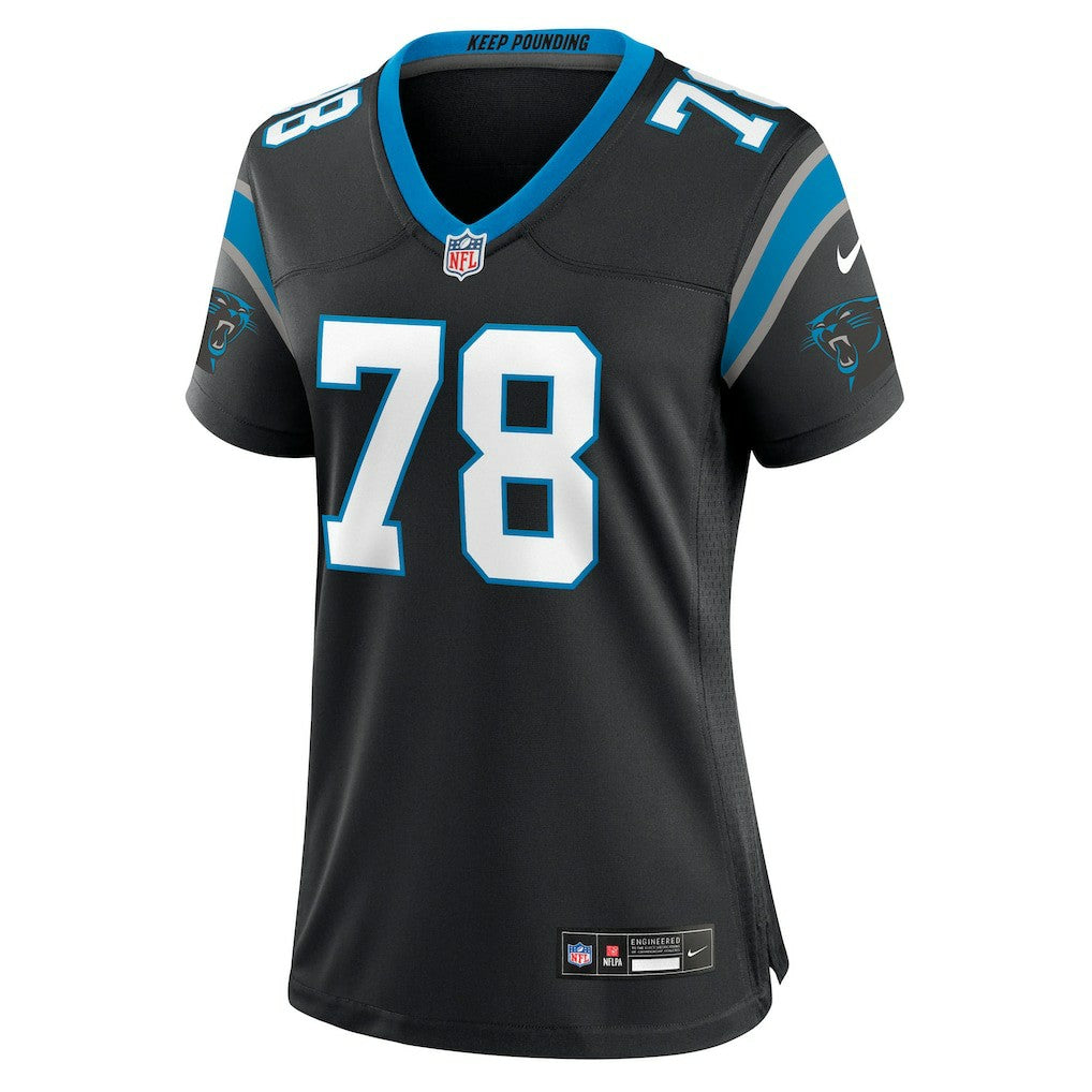 Nike Popo Aumavae Carolina Panthers Women's Team Game Jersey Black