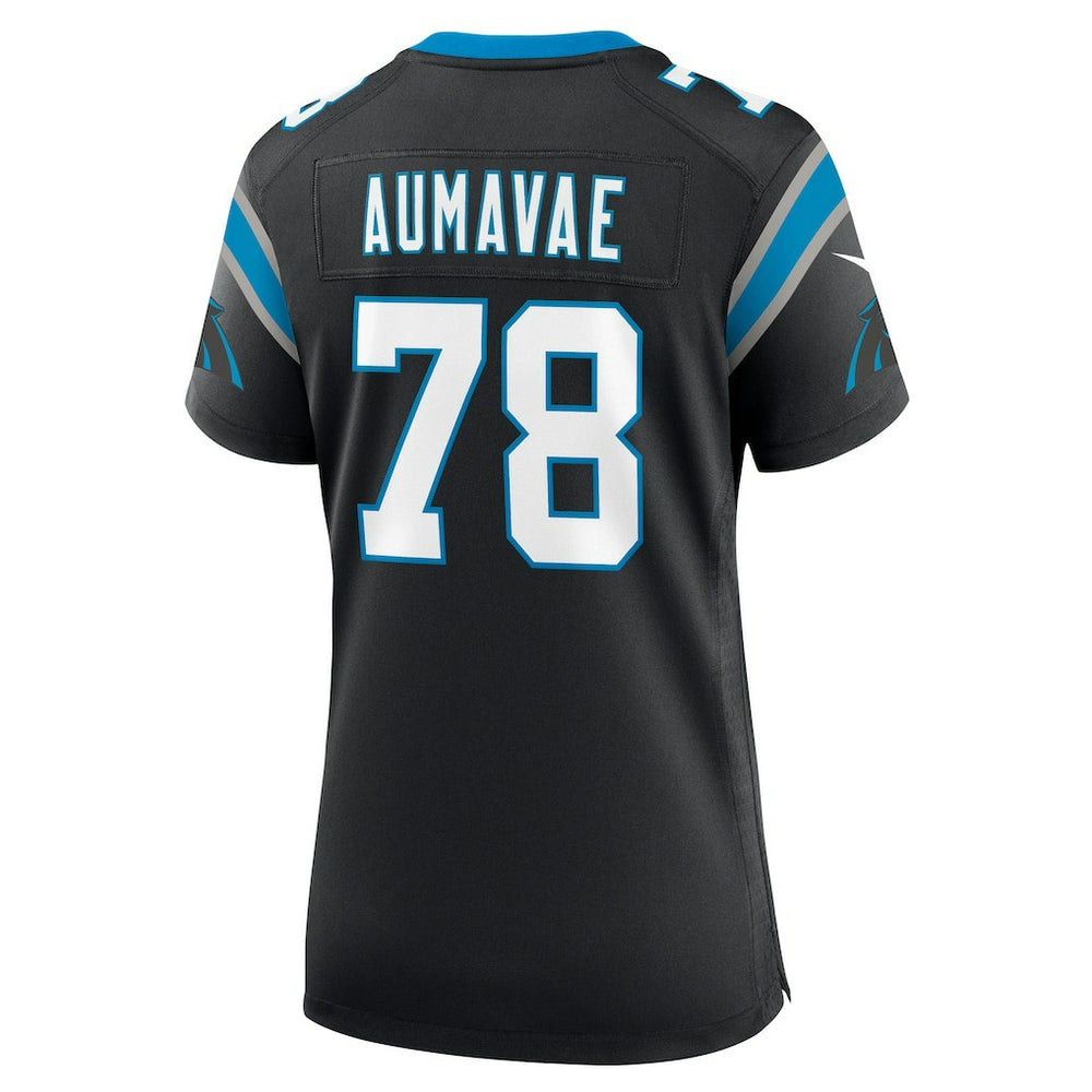Nike Popo Aumavae Carolina Panthers Women's Team Game Jersey Black
