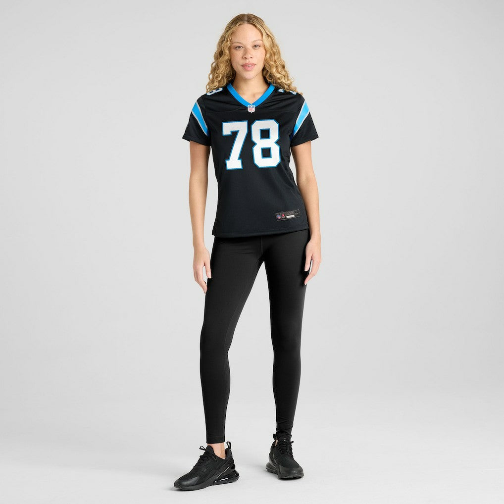 Nike Popo Aumavae Carolina Panthers Women's Team Game Jersey Black