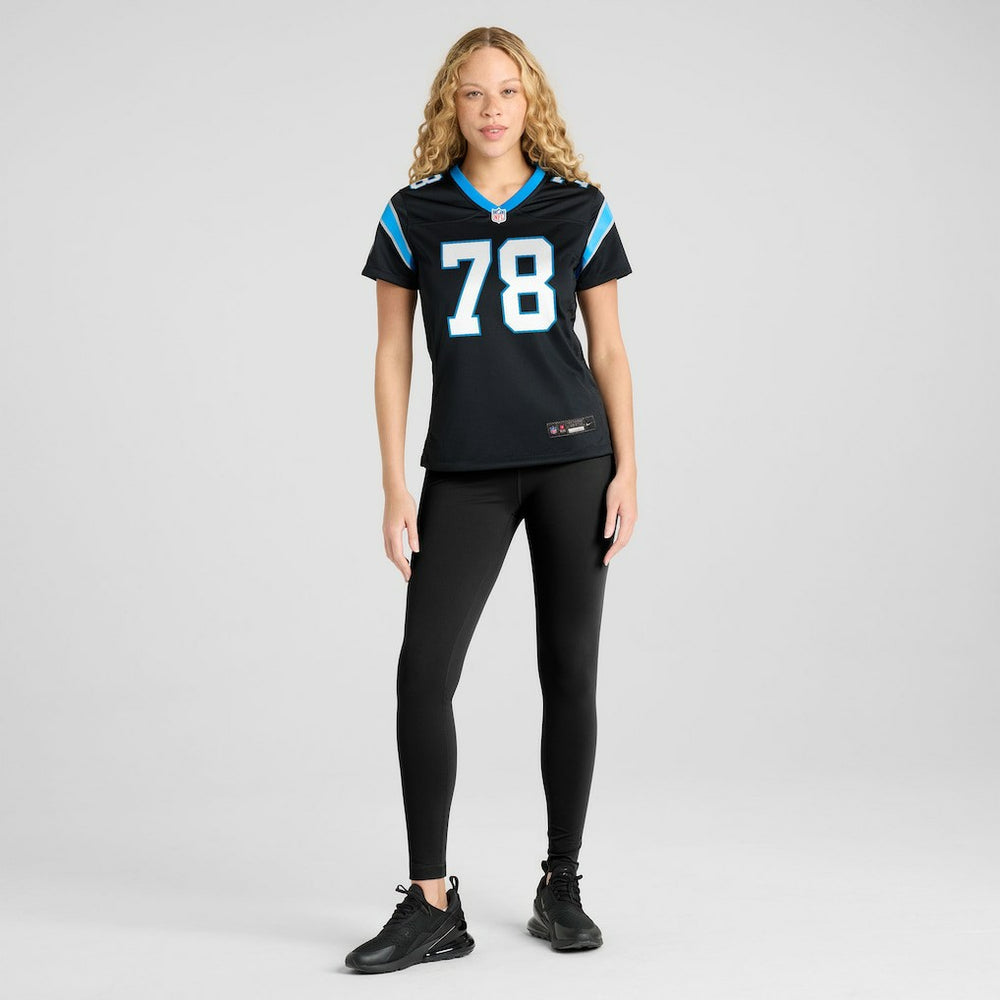 Nike Popo Aumavae Carolina Panthers Women's Team Game Jersey Black