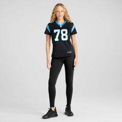 Nike Popo Aumavae Carolina Panthers Women's Team Game Jersey Black
