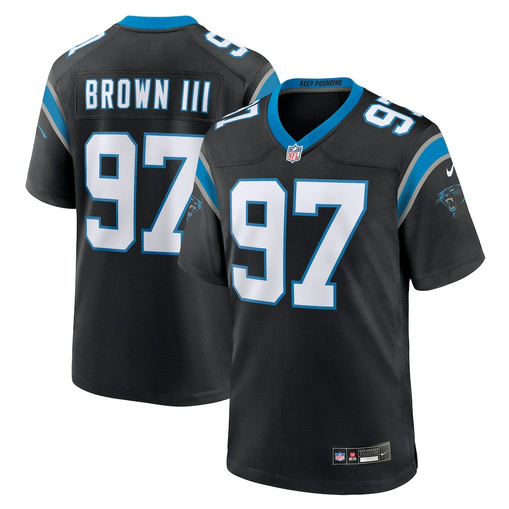 Nike Bobby Brown III Carolina Panthers Team Game Jersey Black