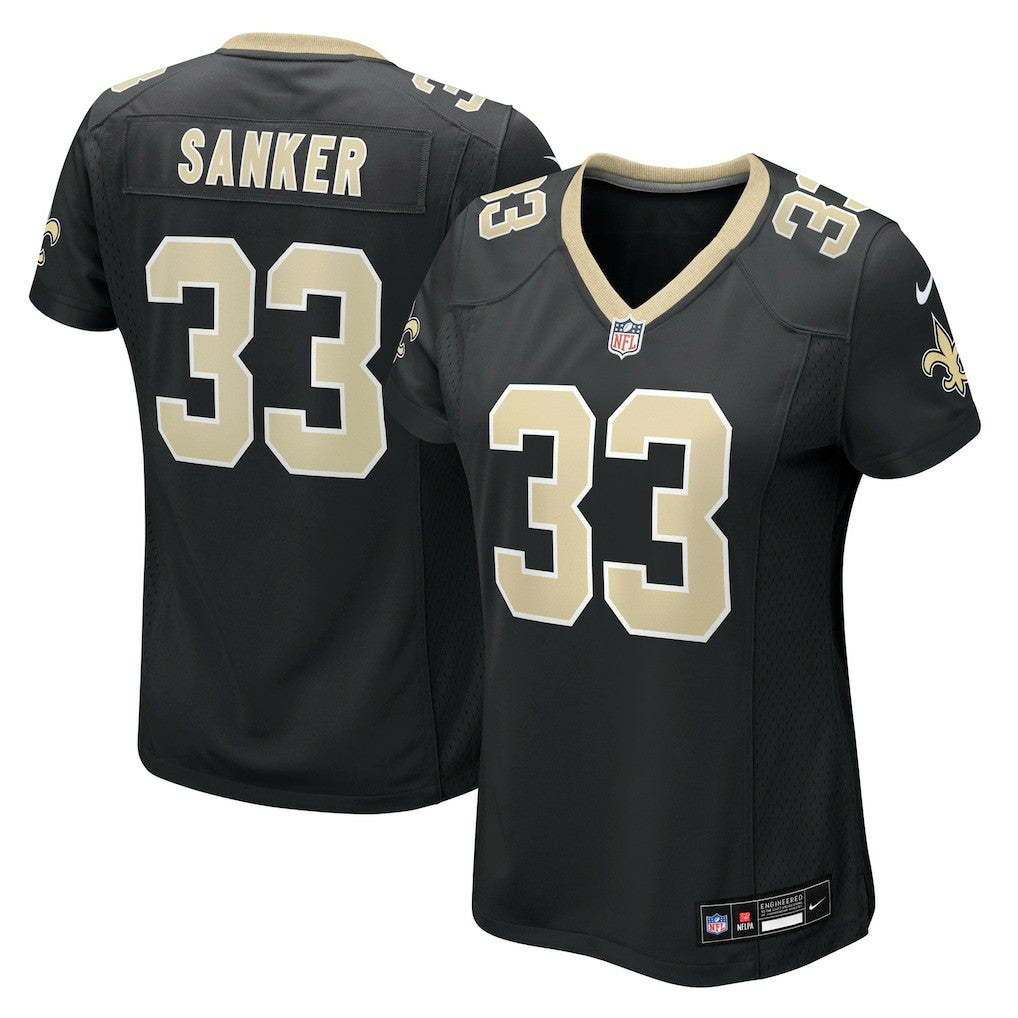 Nike Jonas Sanker New Orleans Saints Women's Team Game Jersey Black