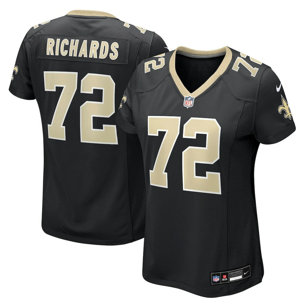 Nike Asim Richards New Orleans Saints Women's Team Game Jersey Black