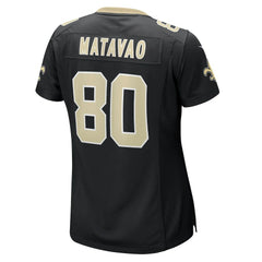 Nike Moliki Matavao New Orleans Saints Women's Team Game Jersey Black